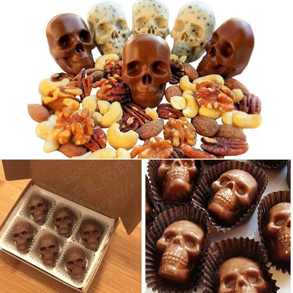 Ice Mold Skull 3D Flexible Silicone Ice Cube Molds Maker Tray - Picture 4 of 4